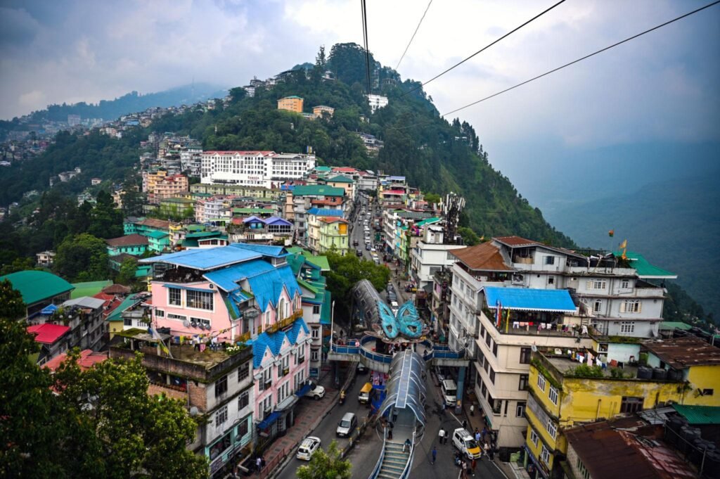 The vibrant capital of Sikkim known for monasteries, MG Marg, mountain views, and cultural charm.