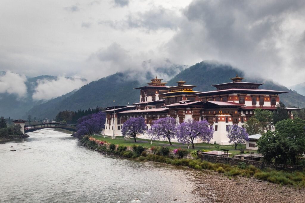 Magnificent riverside fortress known for stunning Bhutanese architecture and spiritual significance.